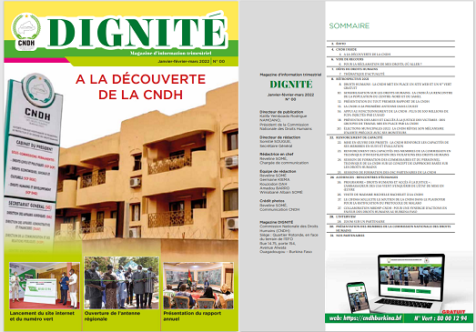 « Dignité » : Le magazine d’information trimestriel sur les droits humains, lisez et faites lire